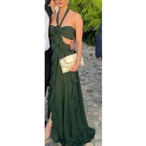 Elegant Green Halter Dress // KAIT DRESS IN TEAL